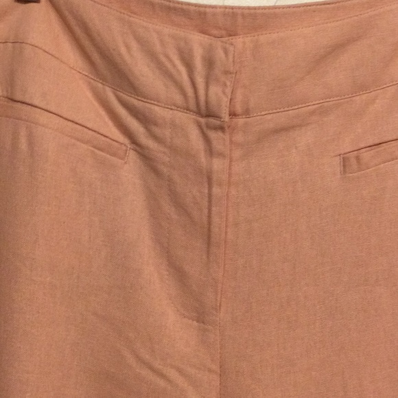 Chadwick’s of Boston Salmon Pink wide Leg Linen Bland Trousers 10 - Picture 3 of 8